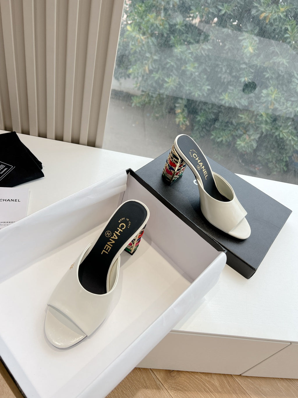 Chane1 top fashion classic high heel slippers 0724030821