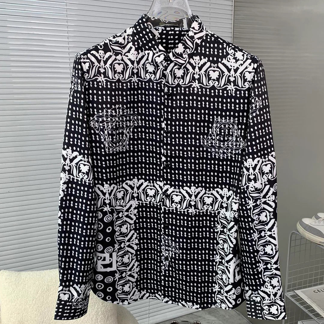 New Fashion Full Screen Printed Long sleeved Shirt 1024032206