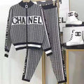Fashion knitted casual cardigan two-piece set PF1023101324