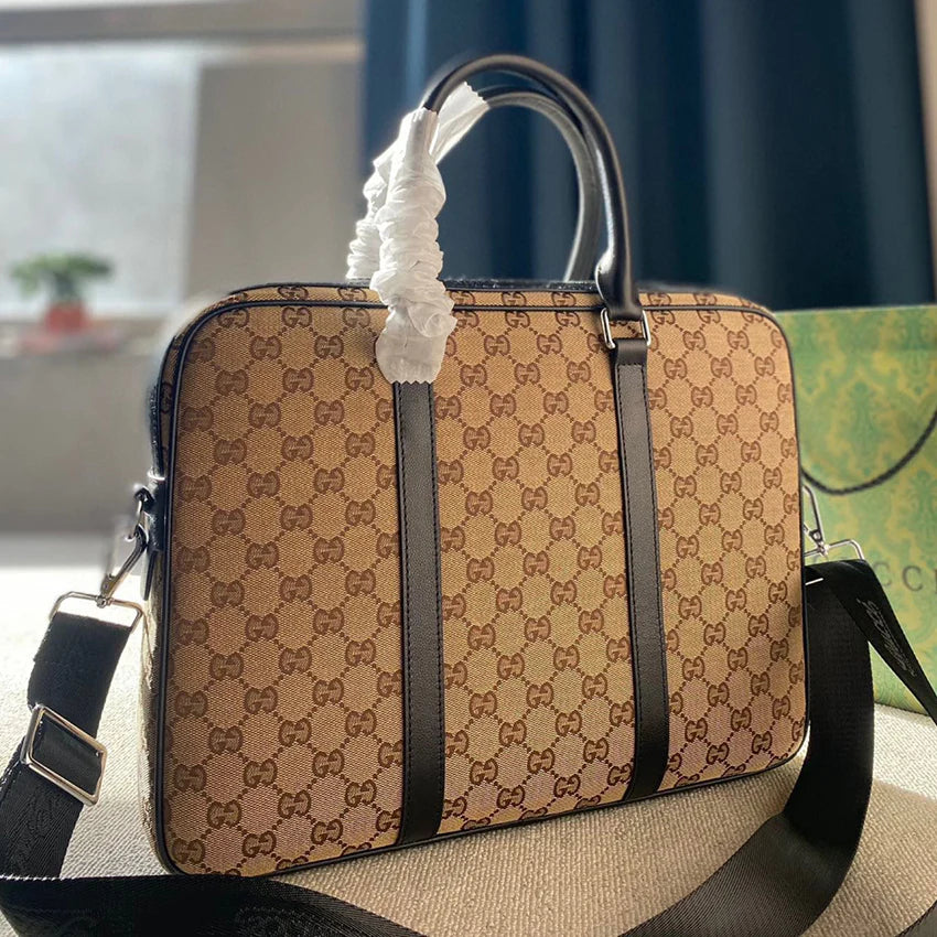 Luxury Monochrome Khaki Crossbody Briefcase 1024061209