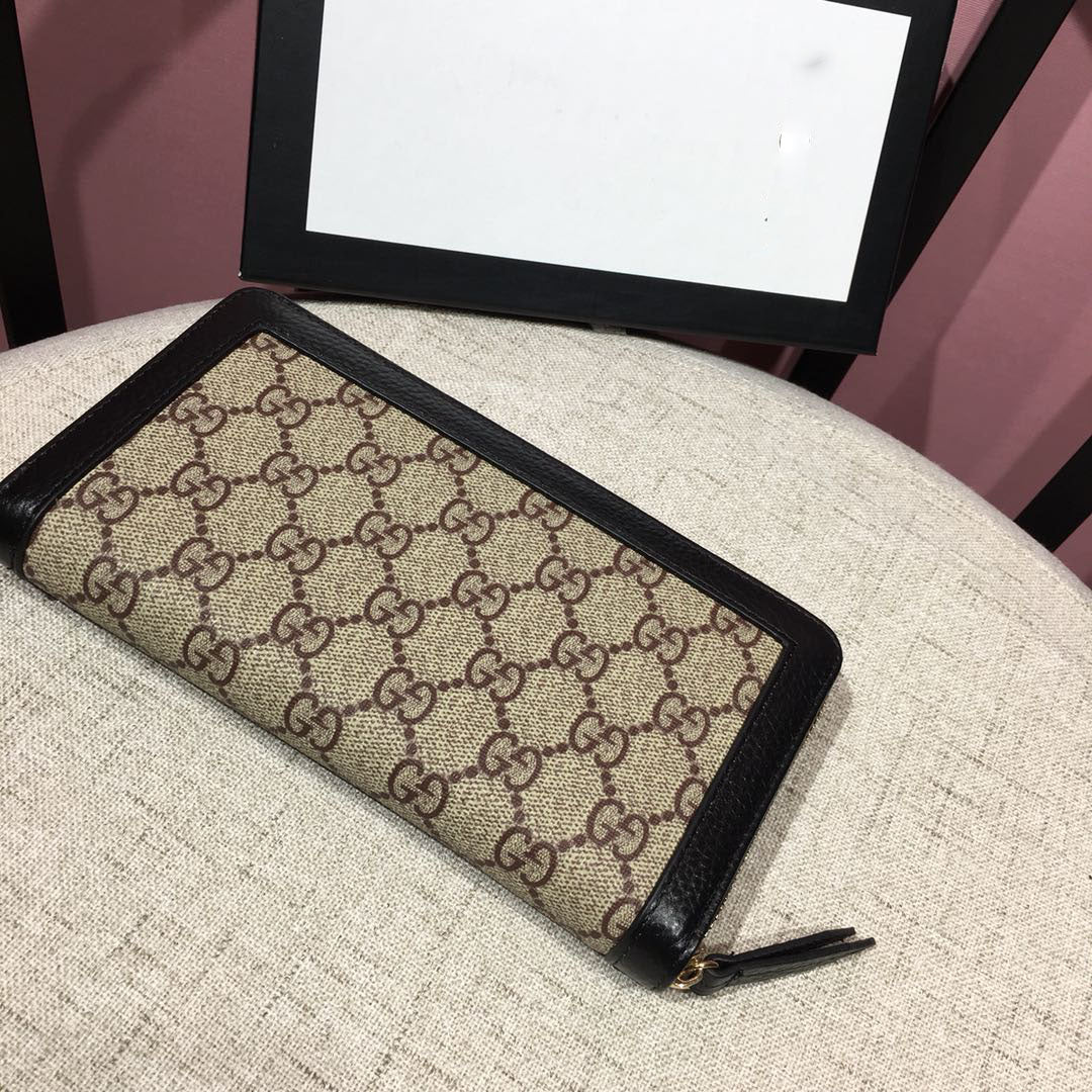 Men's New Wallet Men's Leather Long Wallet Zipper Bag S13