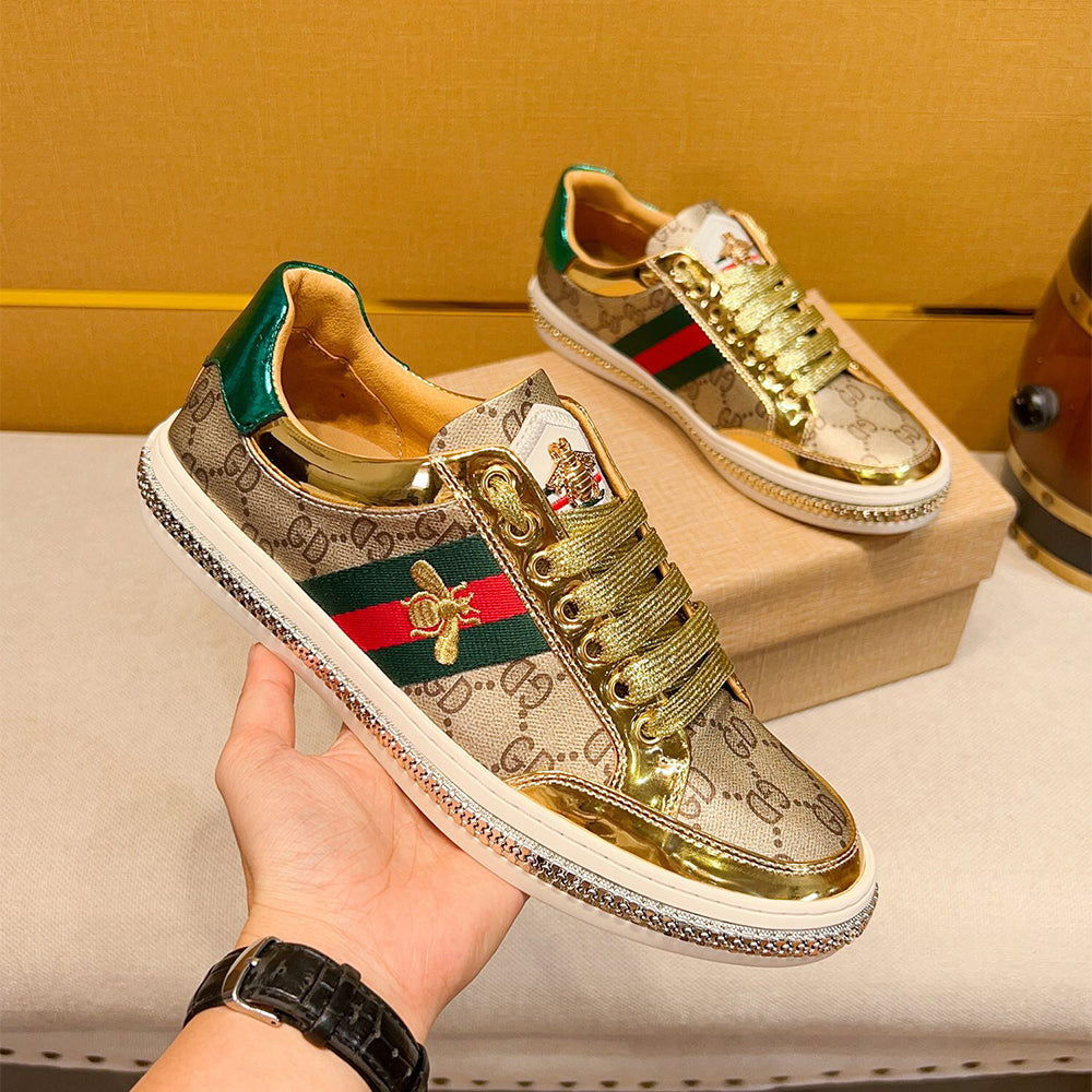 Gold Fashion Men's Sneakers