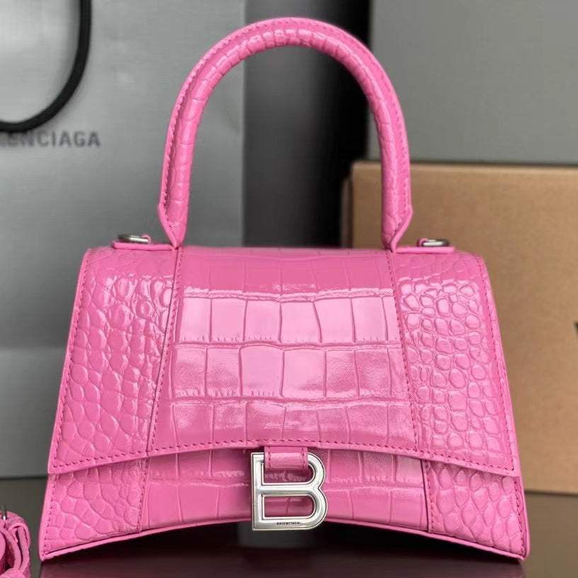 New leather advanced crocodile pattern hourglass bag 1023122827