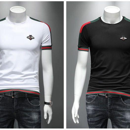 Fashion Small Bee Embroidery Short Sleeve T-shirt 1024060609