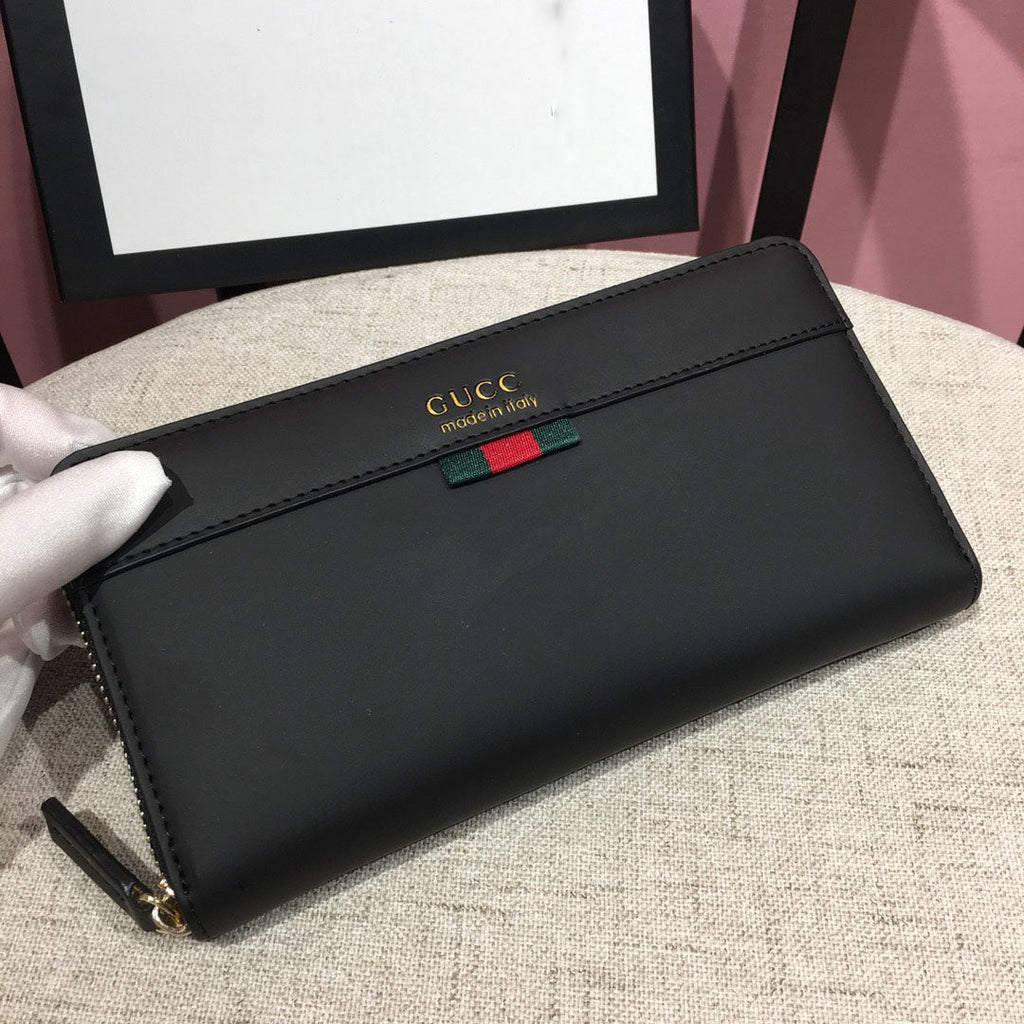 Men's New Wallet Men's Leather Long Wallet Zipper Bag S10