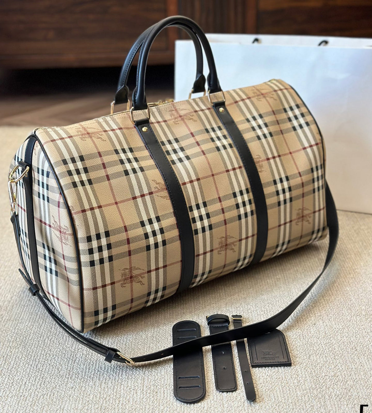 B Warhorse Check Duffle Bag 1824061108