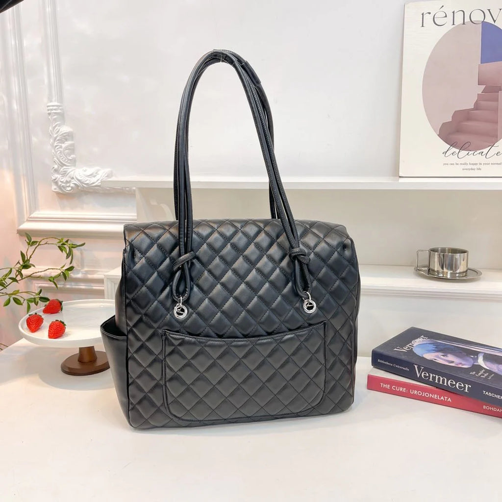 Fashion dark diamond grid shoulder bag 1024111112