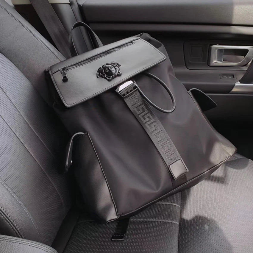 Luxury black men's large capacity backpack 1024061302
