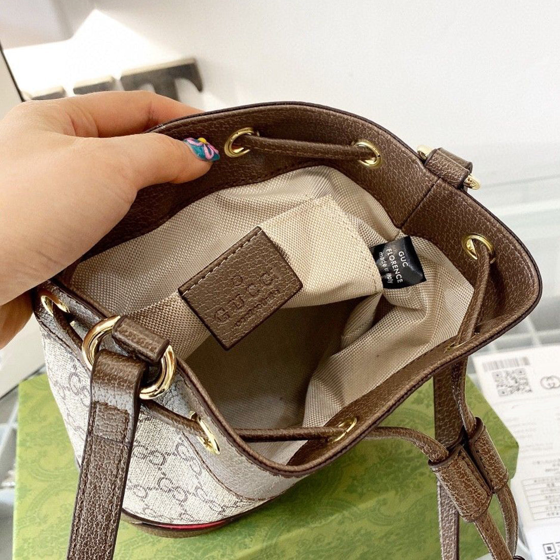 Fashion new color stripe bucket bag PD10062809