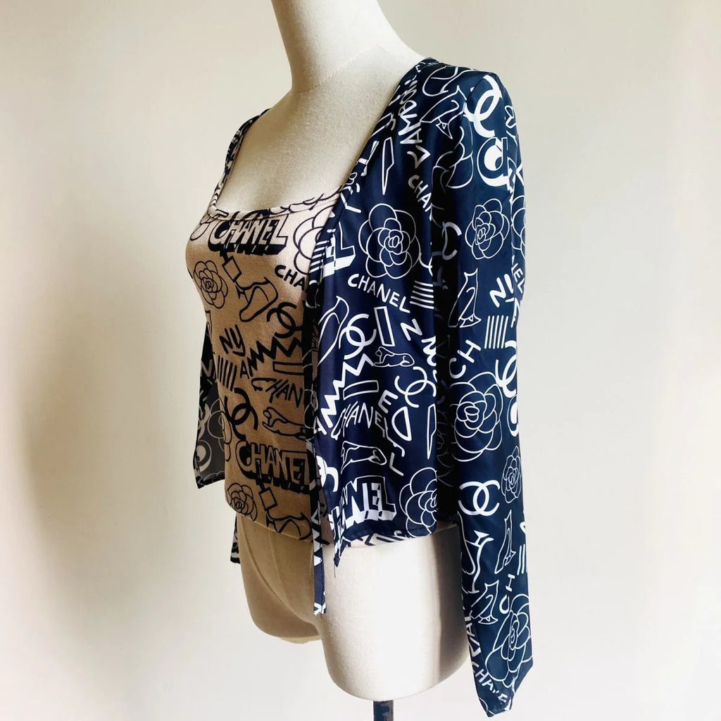 Fashion Versatile Cardigan Print Jacket 1024030612