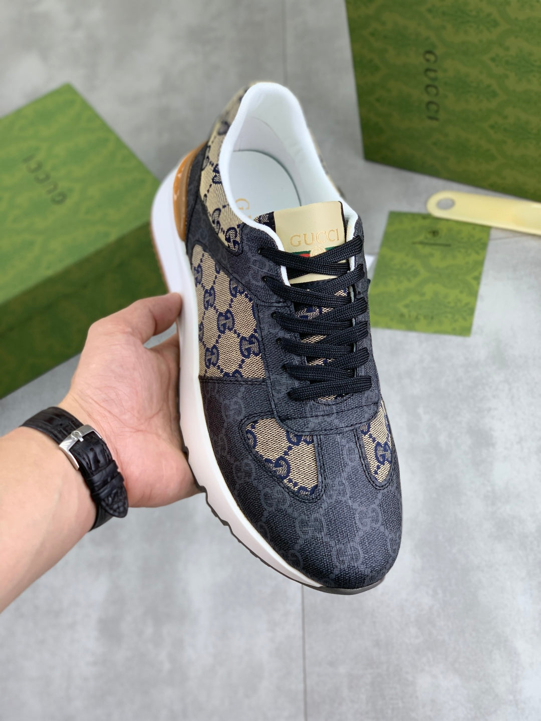 Men's printed sports shoes 0725101504