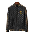 Light luxury floral big brand stand collar jacket men's thin section slim fit casual coat