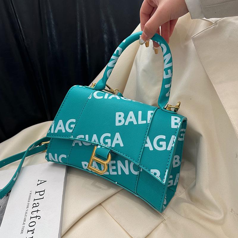 High-grade Texture Letter Hourglass Bag Single-shoulder Portable Crossbody Fashion Bag 1024041102