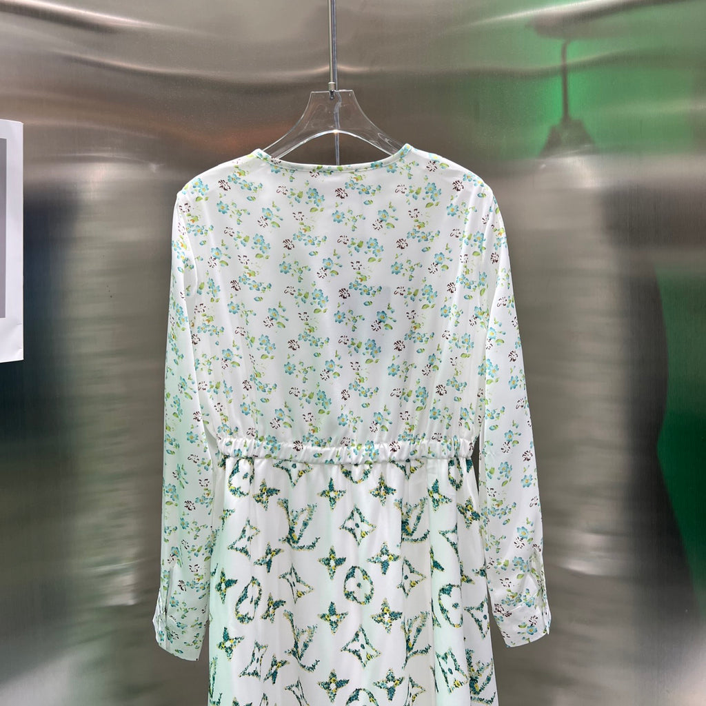New small floral dress(With waist chain) 1824050608