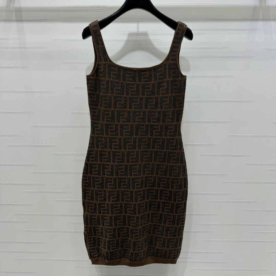 Jacquard Knit Vest Dress 1025051914