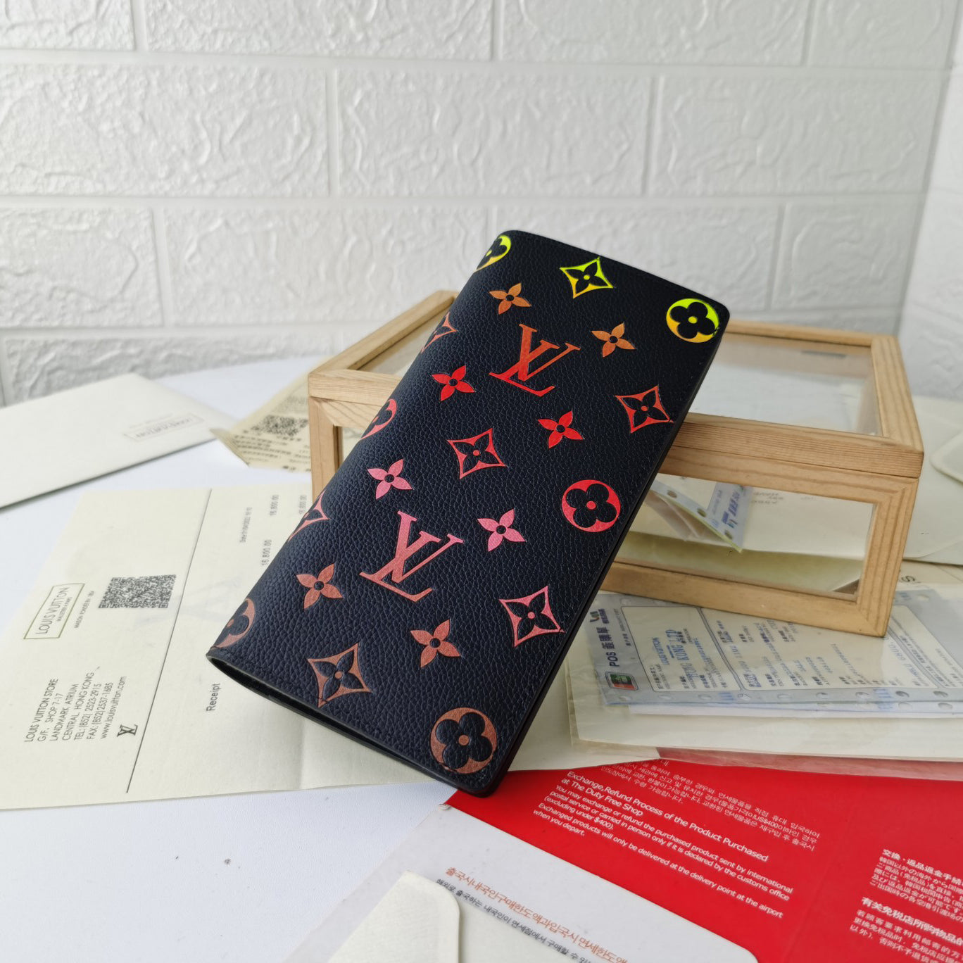 Silk screen multicolored small wallet B XC16051004