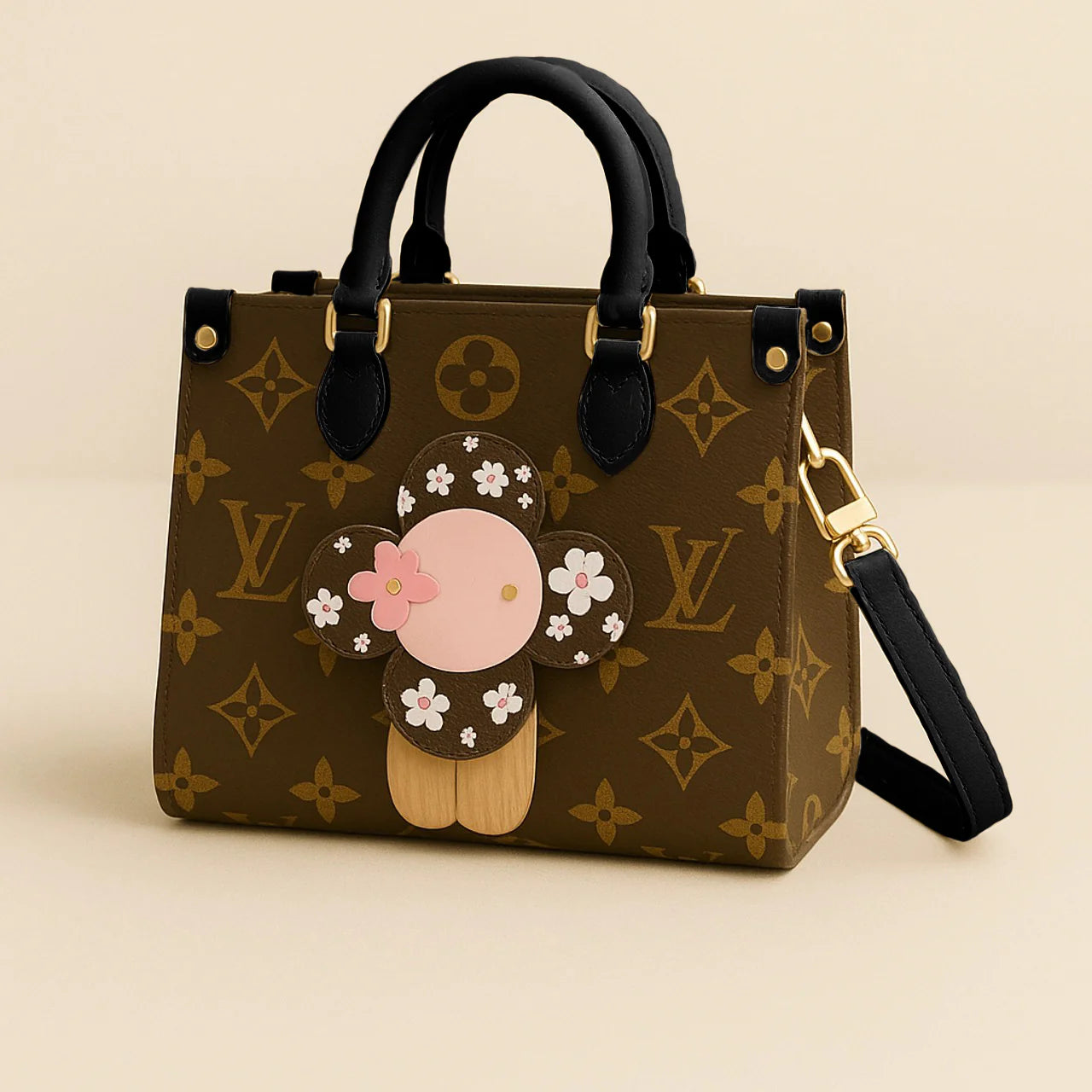 Premium Printed Leather Handbag 3D1025110720