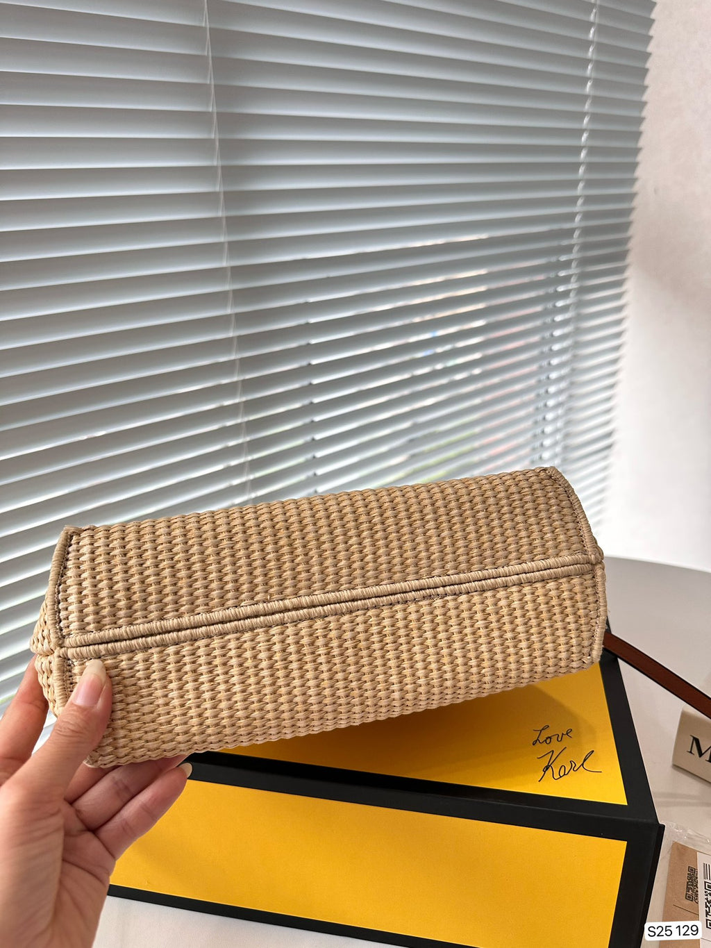 fashion F shape straw shoulder bag 0724041128