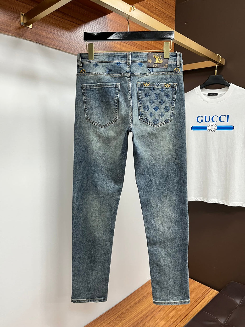 L men's business casual jeans 0725092607