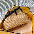 fashion F shape straw shoulder bag 0724041128