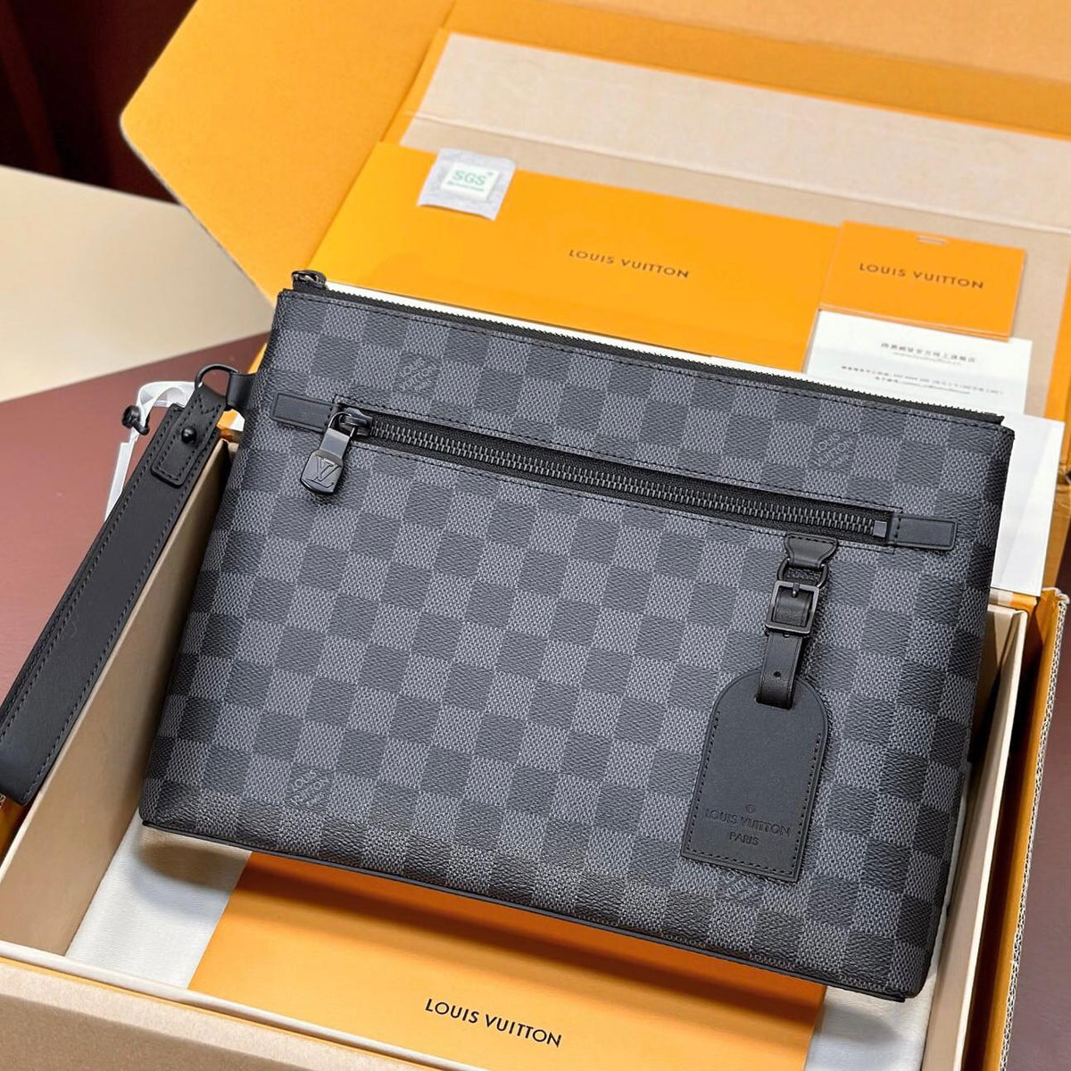 L fashion checkered leather handbag 0725052727