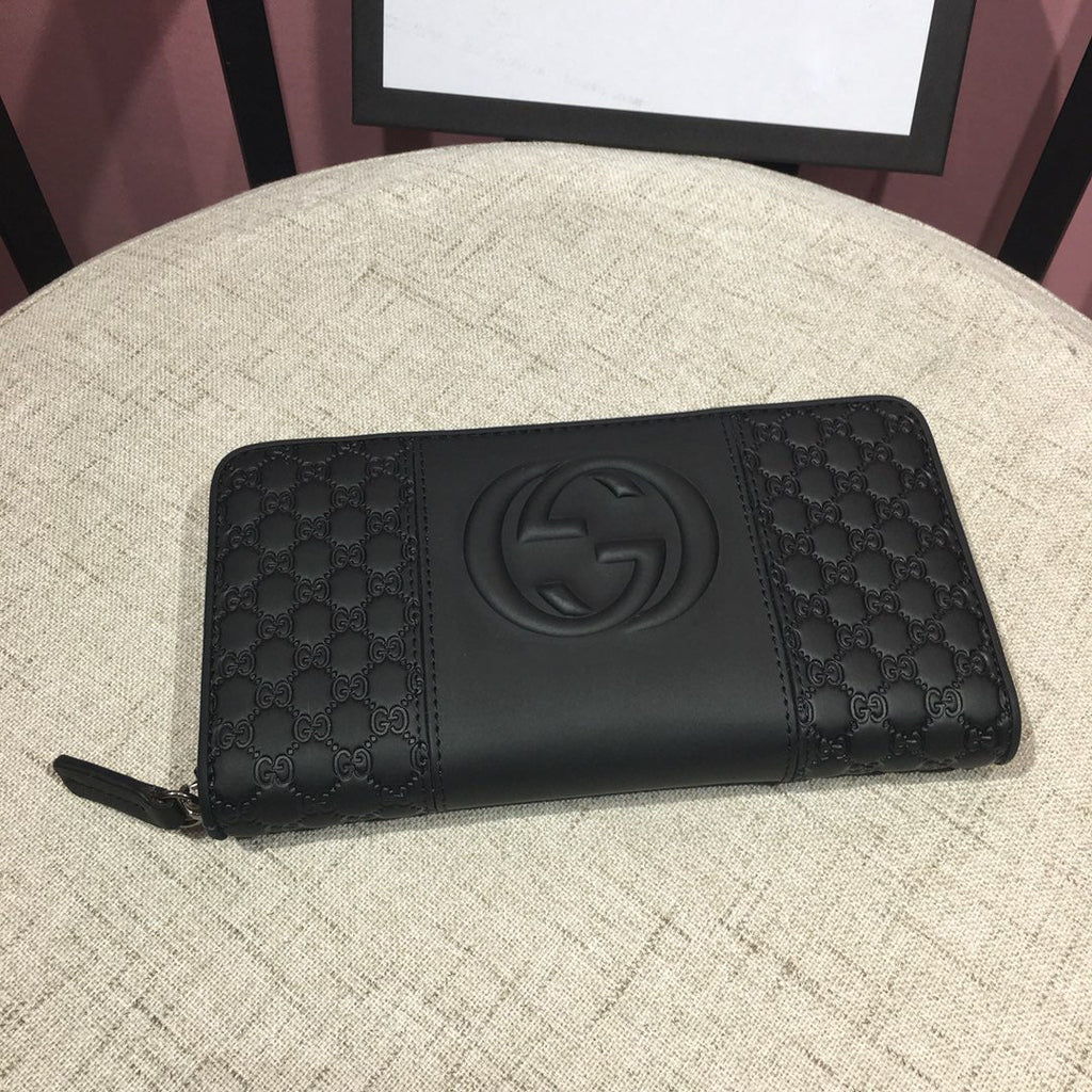 Men's New Wallet Men's Leather Long Wallet Zipper Bag S15
