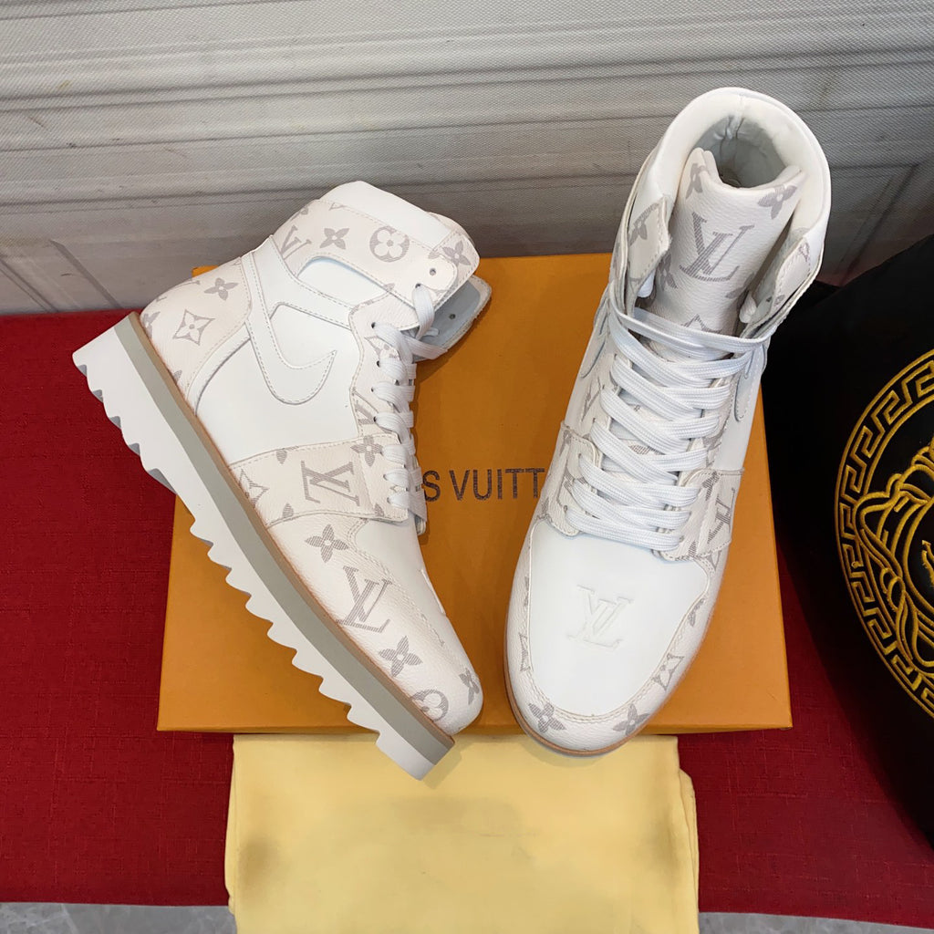 High Top Rubber Sole Printed Sneakers (3 Colors)