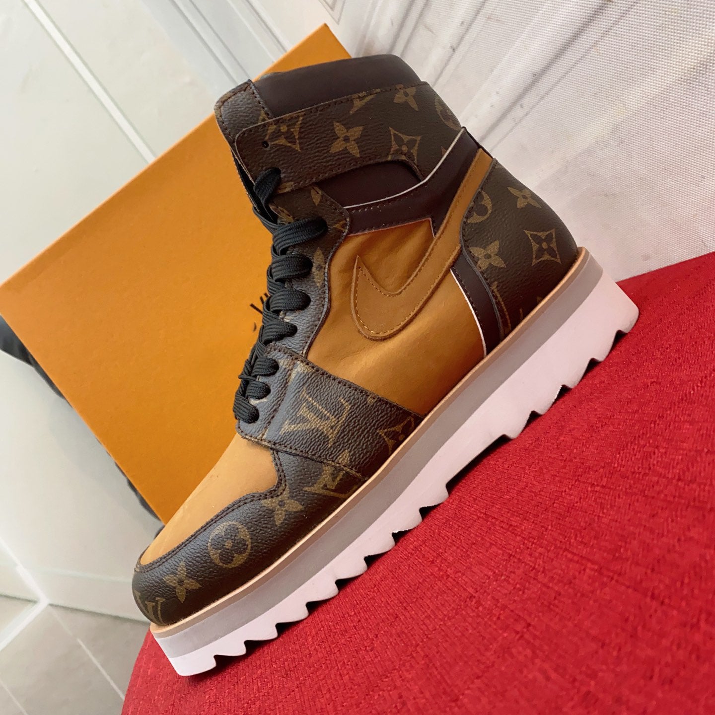 High Top Rubber Sole Printed Sneakers (3 Colors)