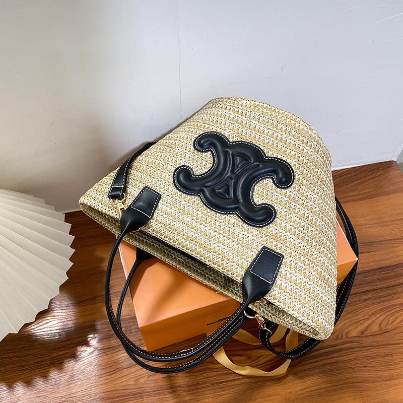 New Woven Vegetable Basket Bag Shoulder Crossbody Bag 1024041122