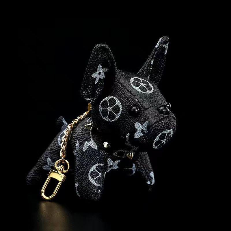 Cute Leather Dog Pendant Keychain 0823121104