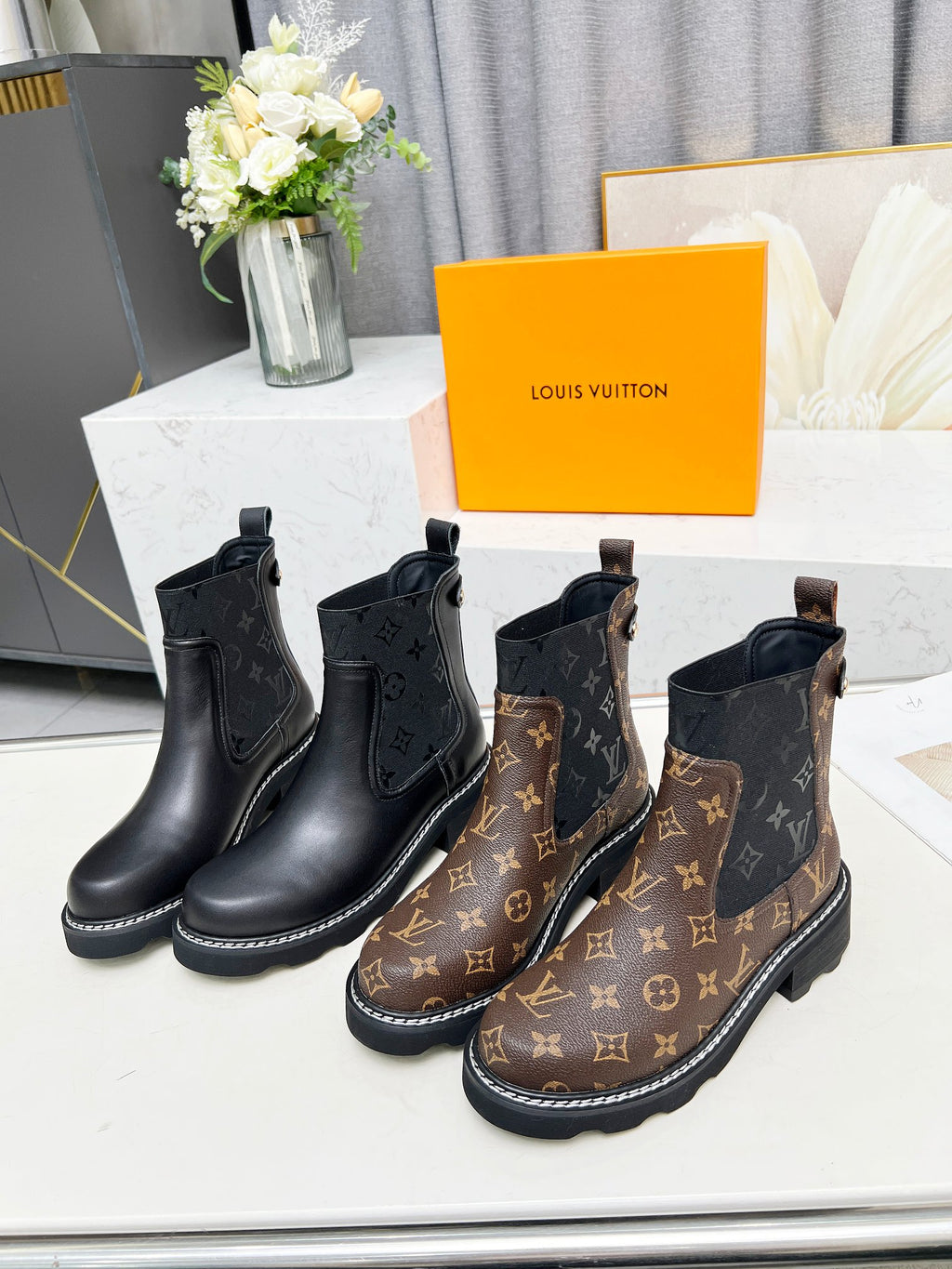 L classic printed women's boots 0725091602