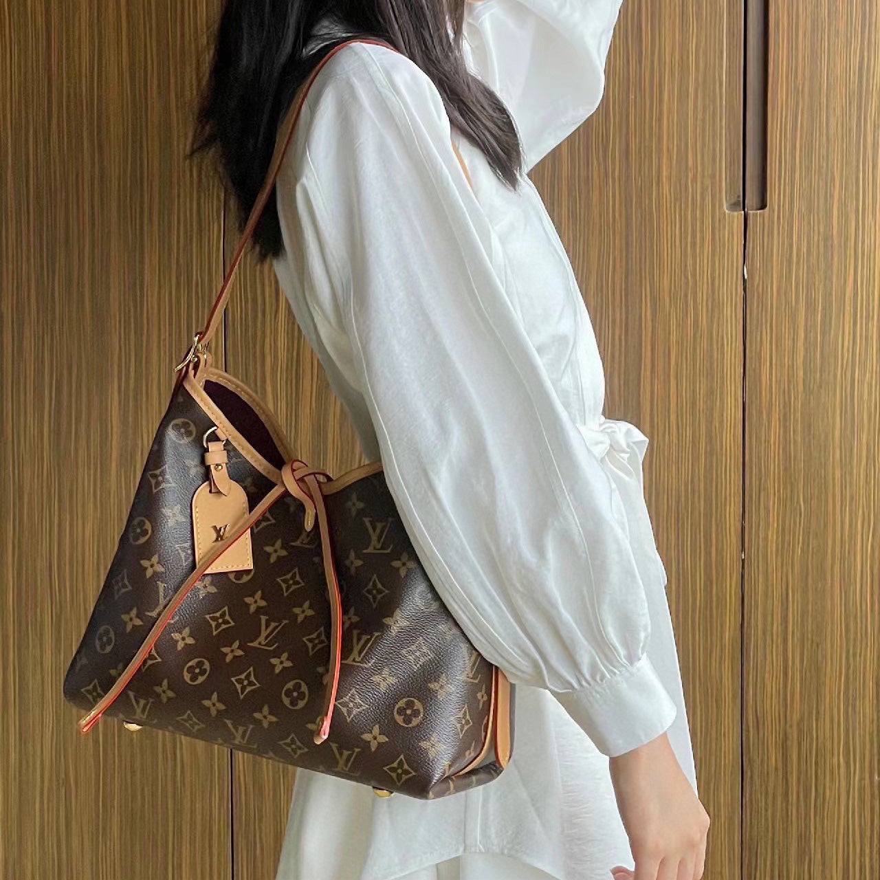 Classic print carryall Tote armpit bag 1824061101