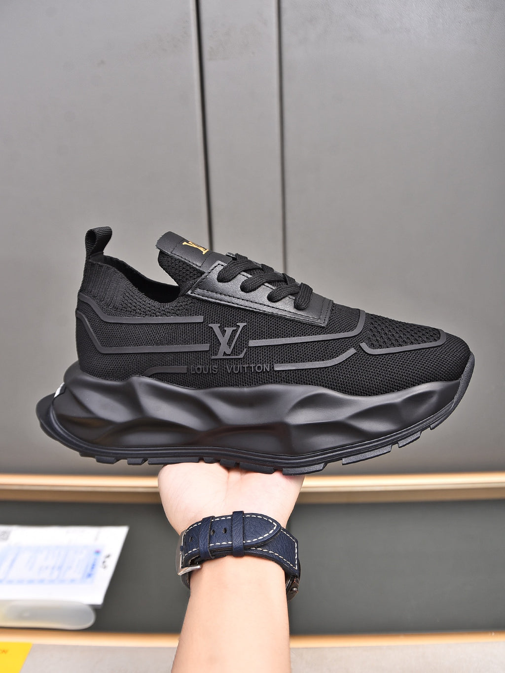 Men's Flyknit Elastic Rubber Sole Sneakers 0726030601