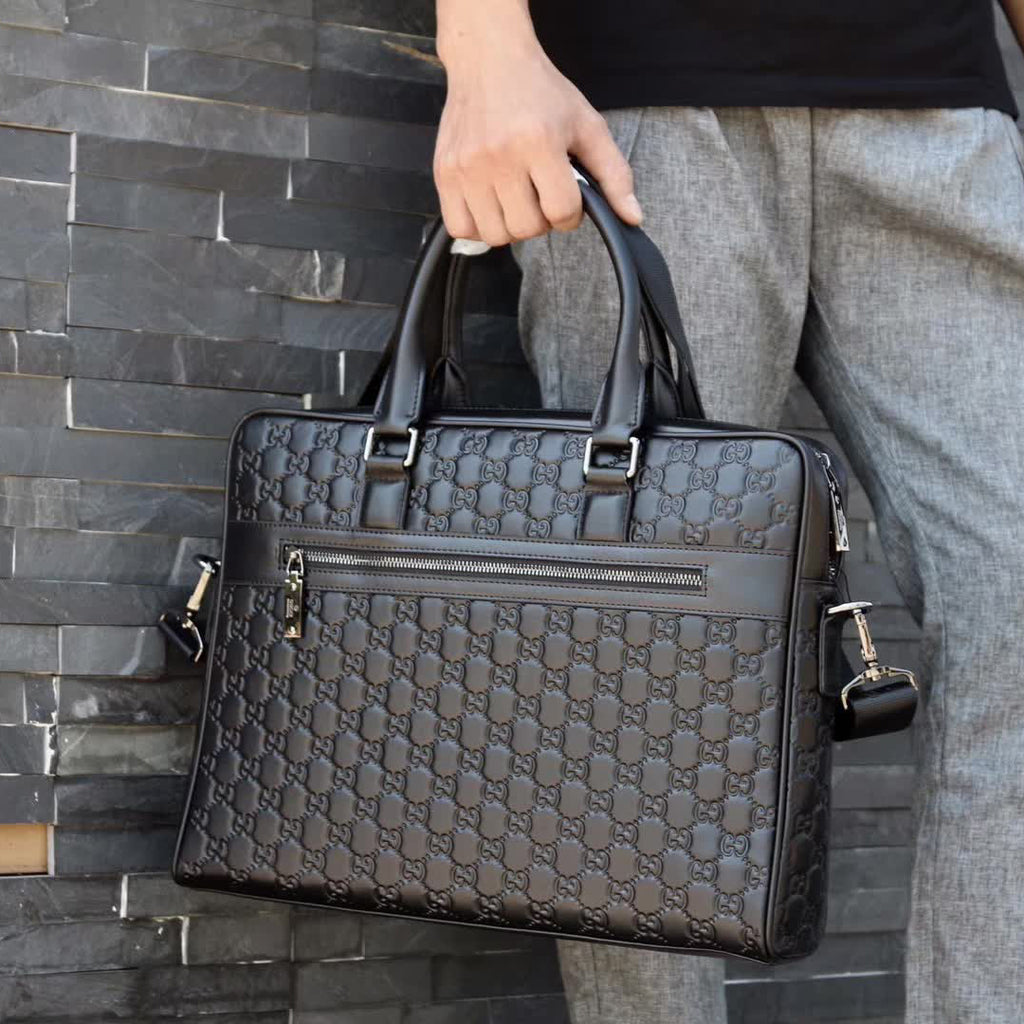 BLACK LEATHER NEW CLASSIC STYLE GLOGO LUXURY BAGS PD05202372406