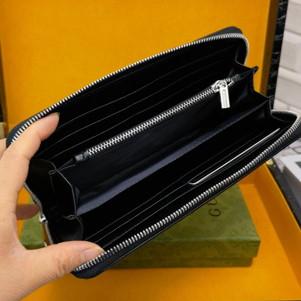 New Wallet Men's New Wallet Men's Leather Long Wallet Zipper Bag S01