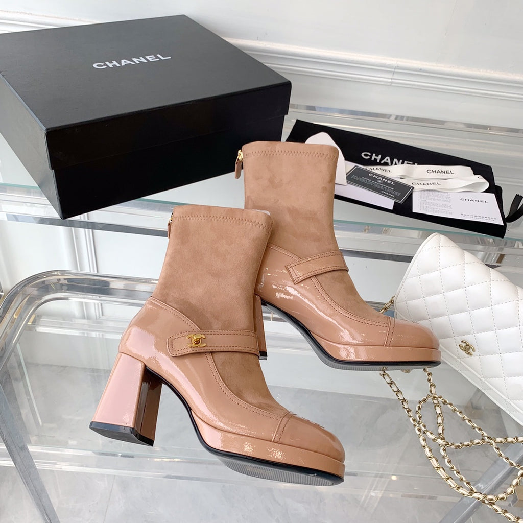 Fashionable Leather and Suede Boots 0724102318