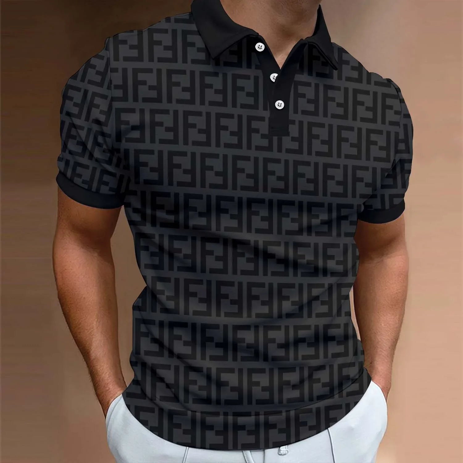 Men's Summer Fashion Printed Polo Shirts 3D1024041804