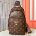 Luxury plaid vintage men's casual chest bag 1024071703
