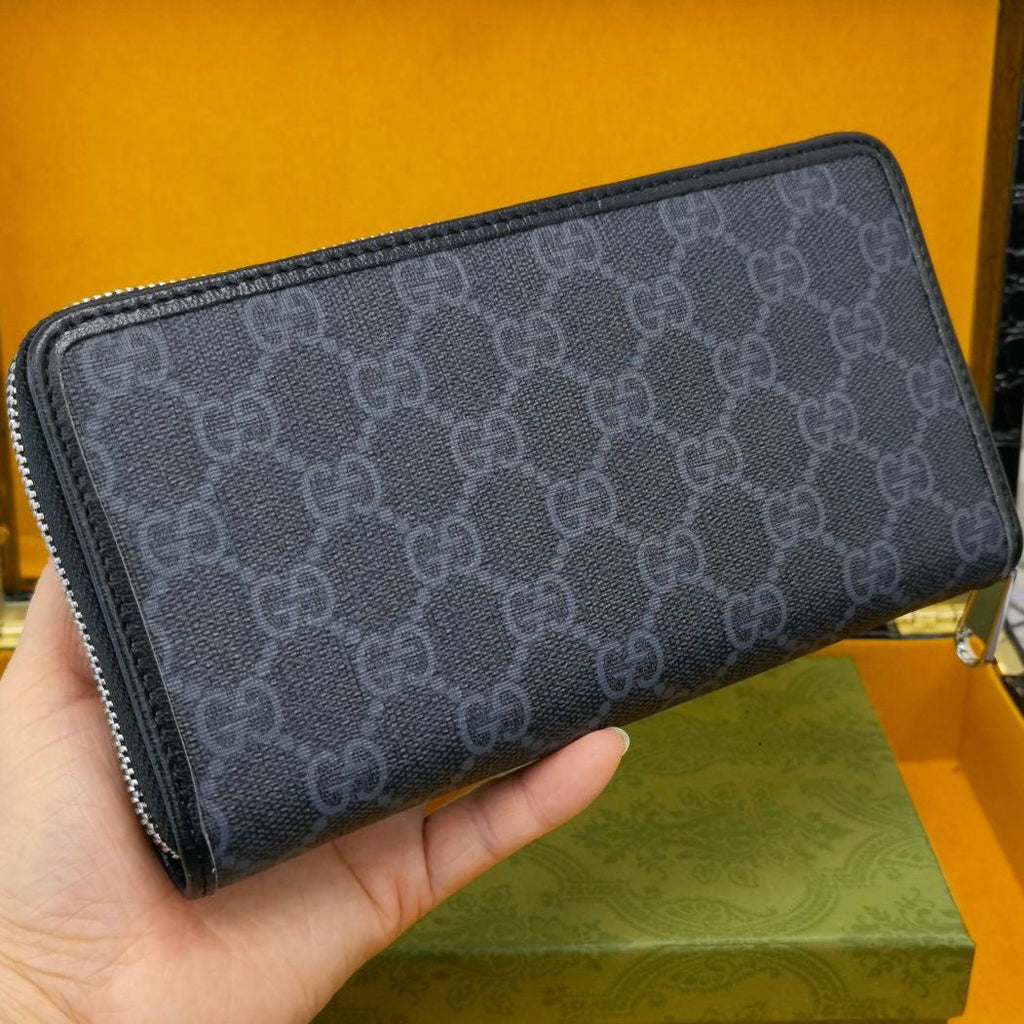 New Wallet Men's New Wallet Men's Leather Long Wallet Zipper Bag S01