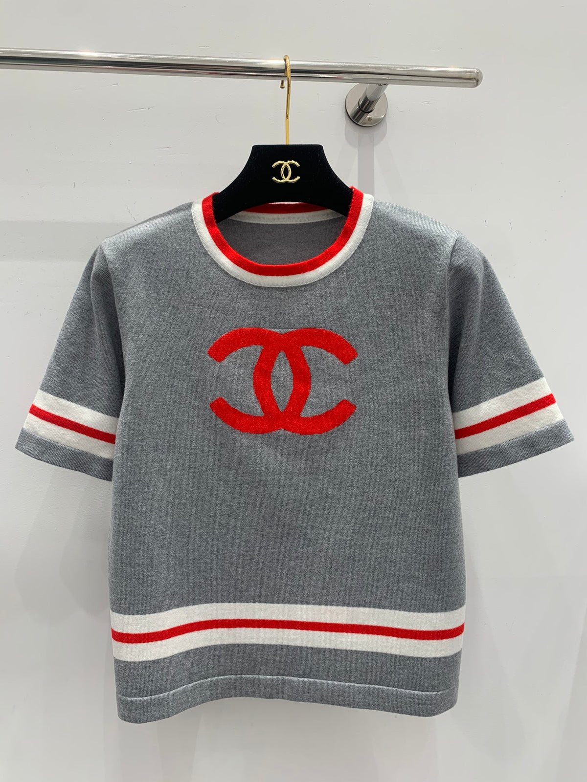 fashion round neck knitted short sleeves 0725030101