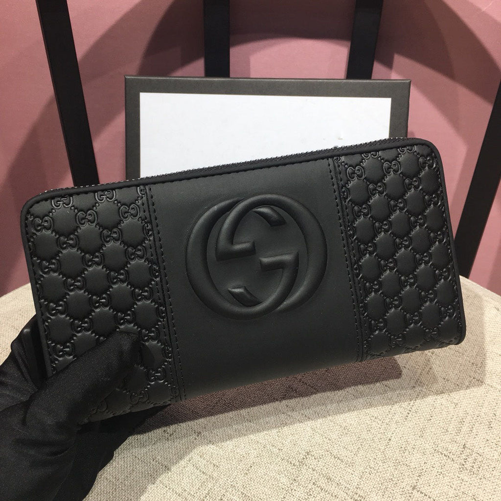 Men's New Wallet Men's Leather Long Wallet Zipper Bag S15