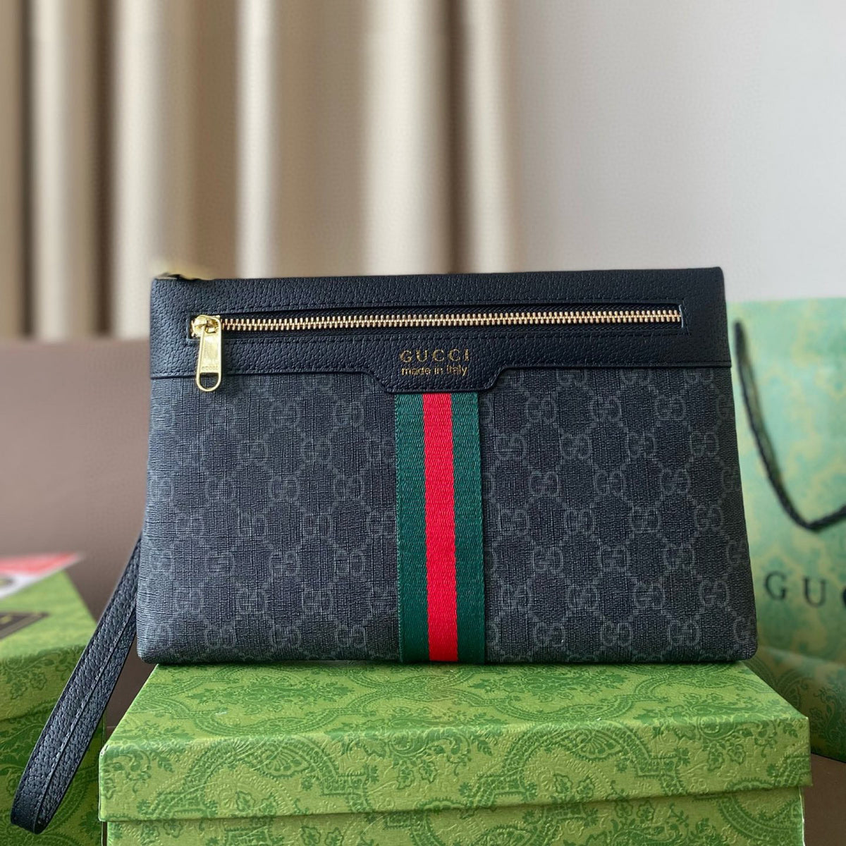 G print men's clutch bag 1824062603