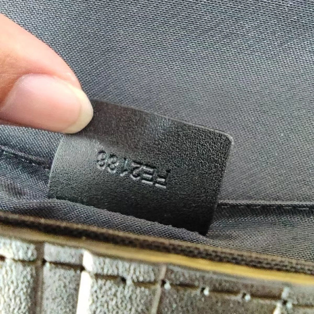F Print Black Embossed Wallet XC0823040753