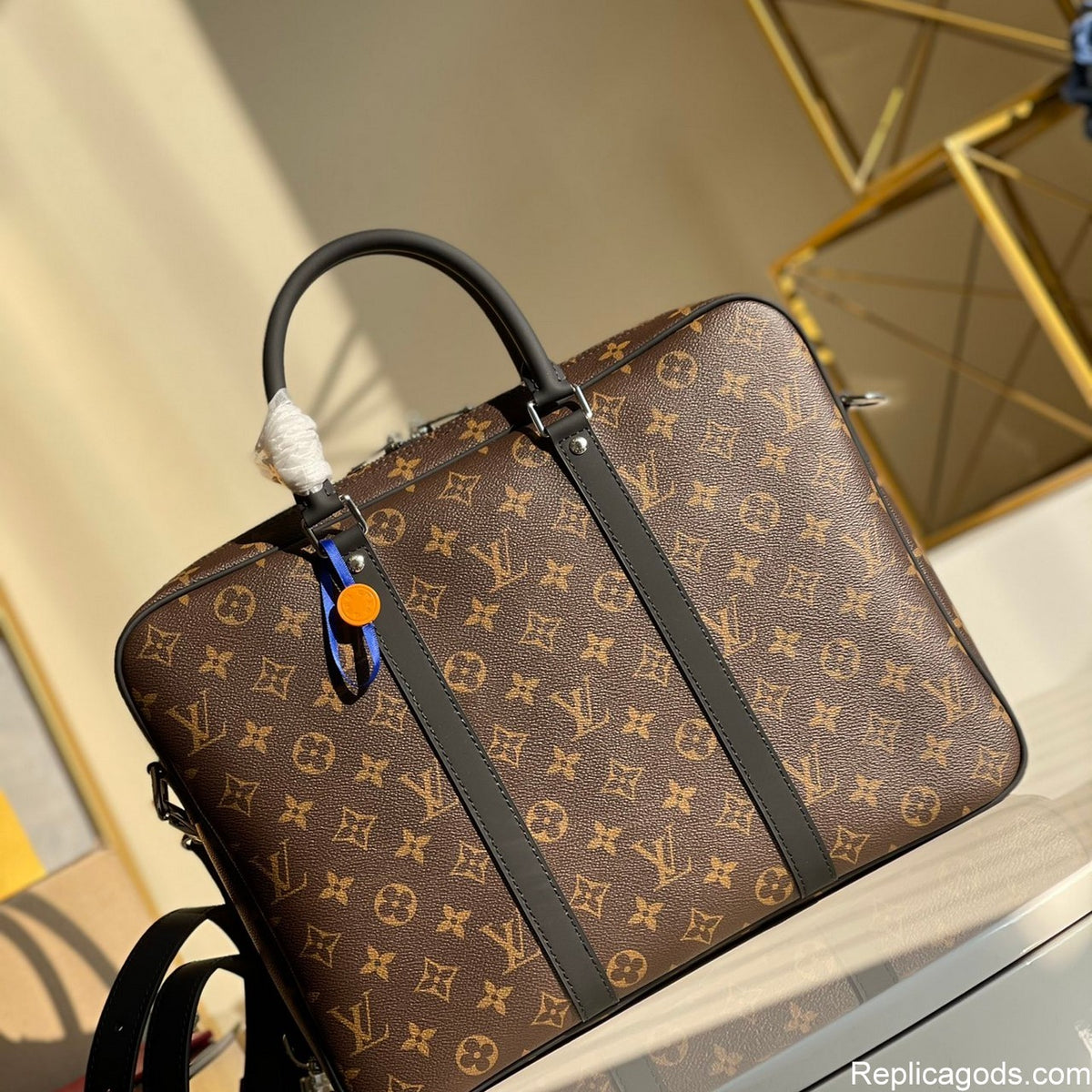 Brown Floral Pattern Business Bags