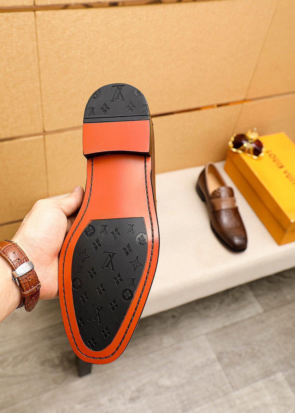 L Fashion 25ss printed leather shoes 0725060616
