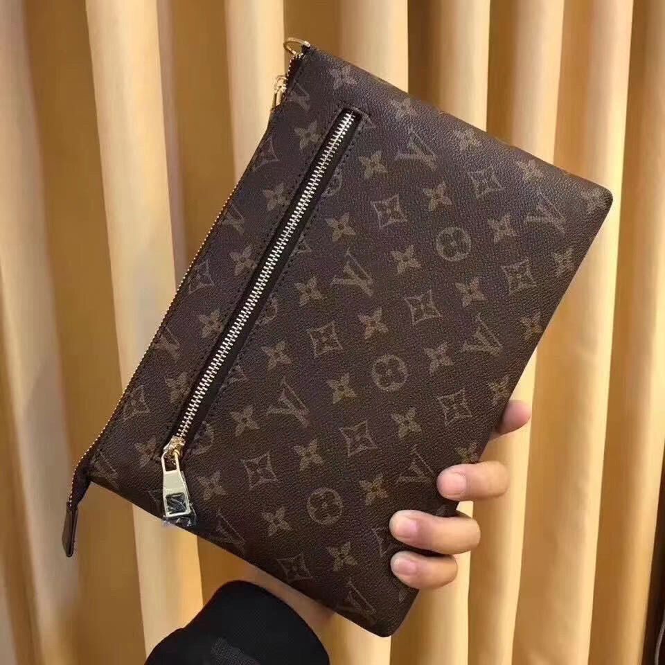 Men's Men's Handbags Top Layer Cowhide Envelope Bag Large Capacity Genuine Leather Clutch Bag