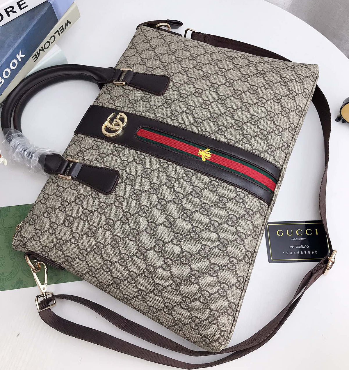 G printed men's bag briefcase handbag computer bag 1824072305