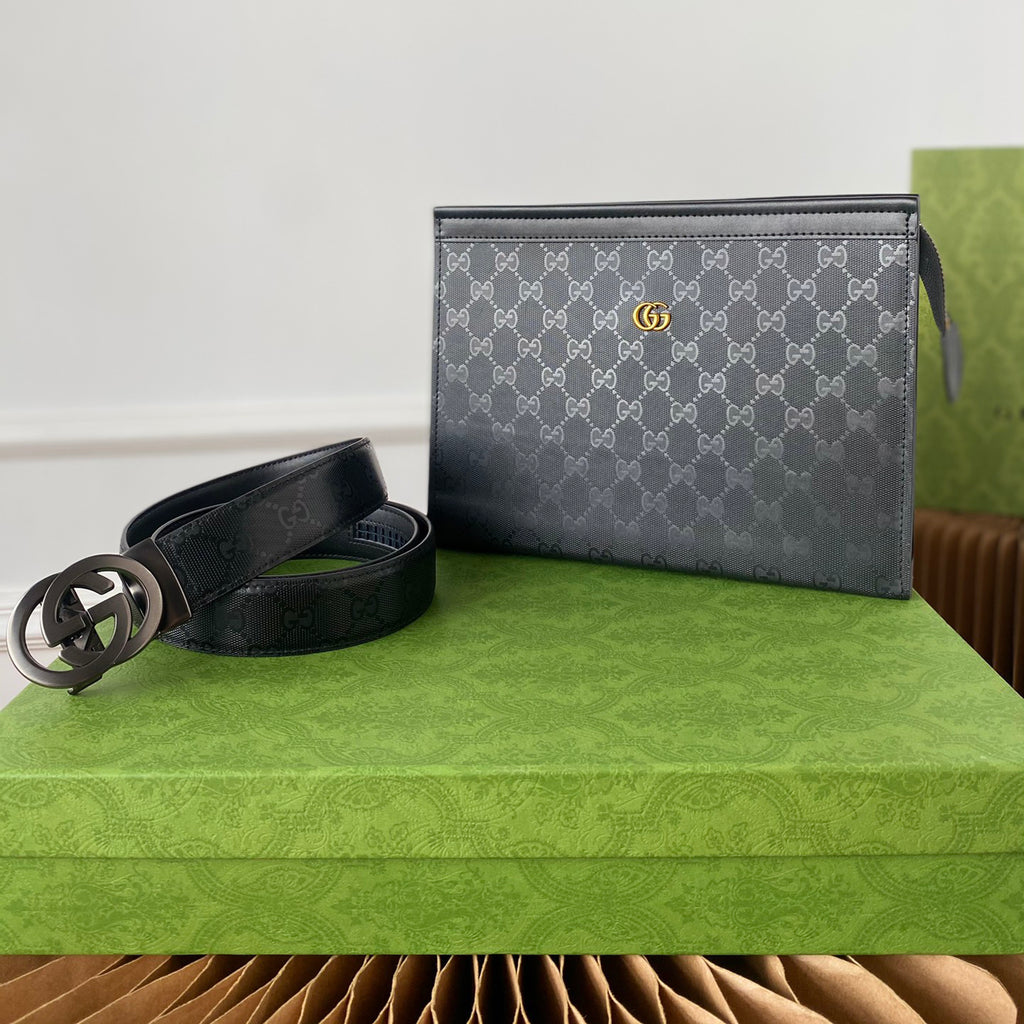 High-end 2-in-1 Gift Box Clutch Belt Belt