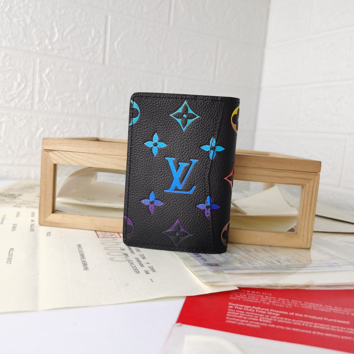 Silk screen multicolored small wallet S XC16051002