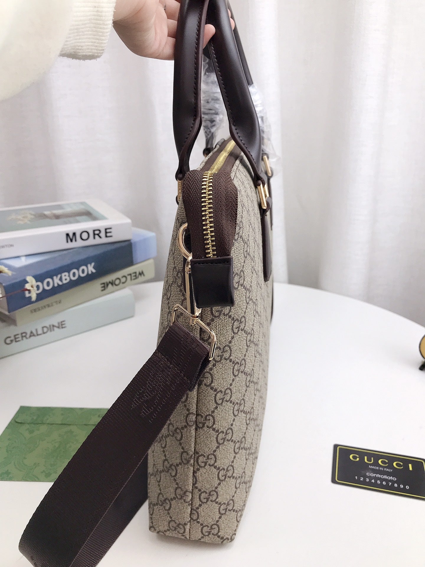 G printed men's bag briefcase handbag computer bag 1824072305
